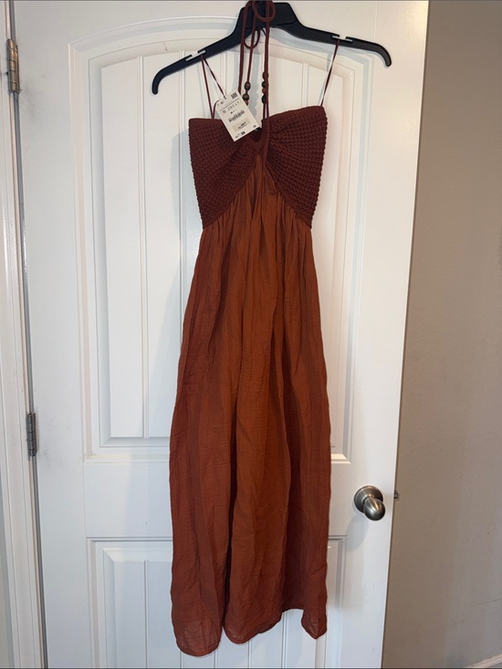 Zara Dresses & Skirts - Zara Textured Halter Maxi Dress New With Tags (NWT) Sz Small